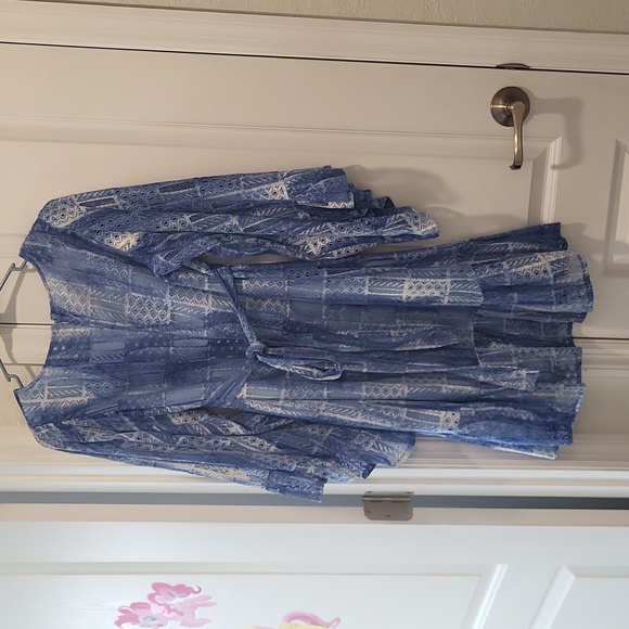 Betsey Johnson Empire Waist Bell Sleeve   Boho Dress - 6 S/M - Picture 10 of 12